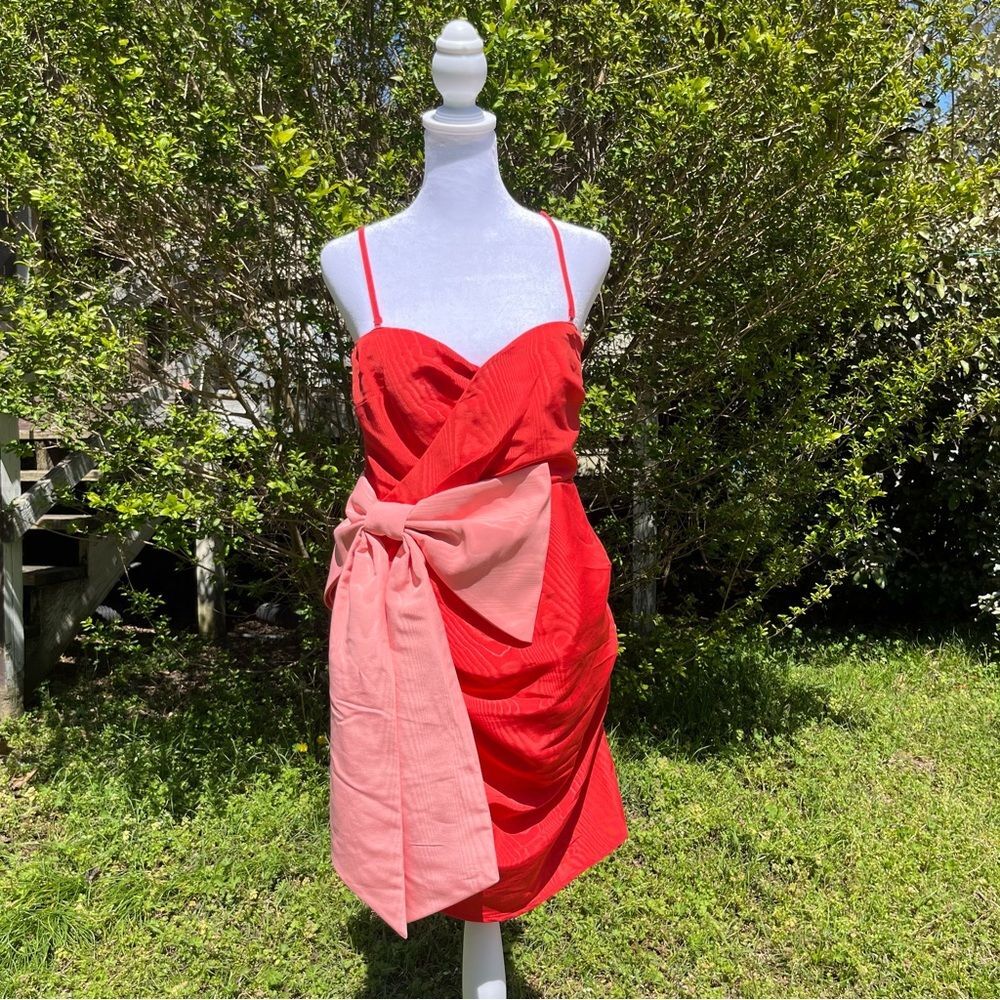 NWOT Future Collective Giant Bow Detail Party Mini Dress Size Small